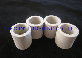 Keramik Pall Ring Tower Packing Keramik Kemasan Acak Dalam Kolom Adsorbing