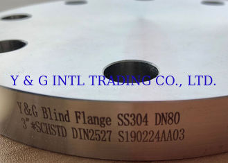 Industri SS304 SS316 Stainless Steel Blind Flange Untuk Konstruksi ISO 9001
