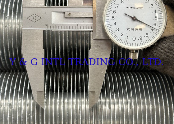 Tabung sirip Lebar sirip bulat 0,3 mm 1 mm untuk suhu
