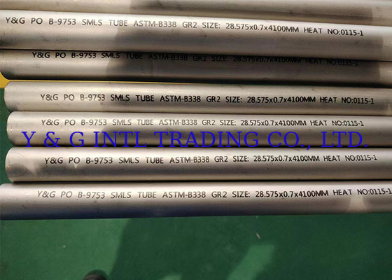 ASTM B338 Standard Seamless Titanium Tube dengan Kecemasan 0,1%