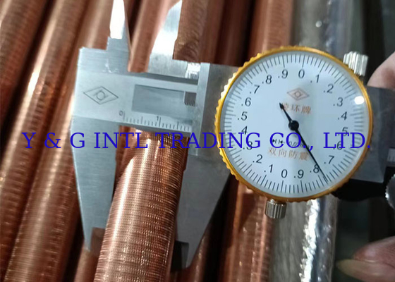 Stainless Steel HF Fined Tube Dengan Fin 0.3mm Untuk 1mm Untuk Pertukaran Panas